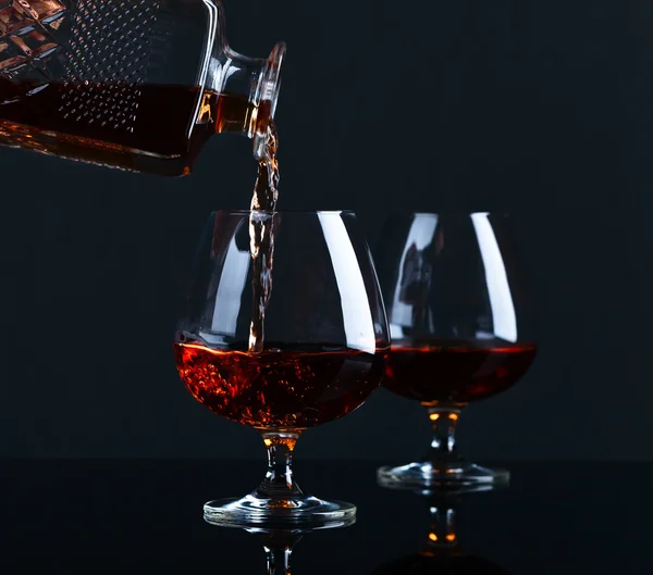 Snifter with brandy — Stock Photo, Image