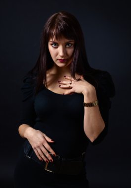  siyah genç güzel kadın