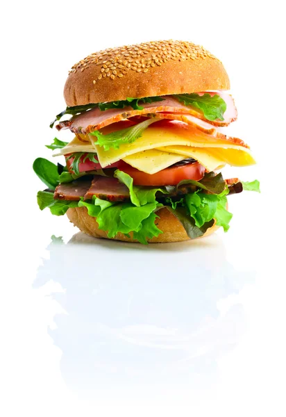 Burger isolated on white  background — Stock Photo, Image