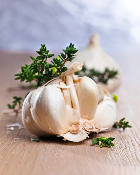 大蒜和百里香 — 图库照片