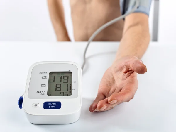 Patient with  tonometer Stock Photo