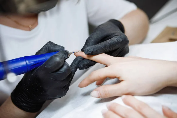 Taladro Lima Uñas Eléctrico Para Cliente Salón Belleza — Foto de Stock