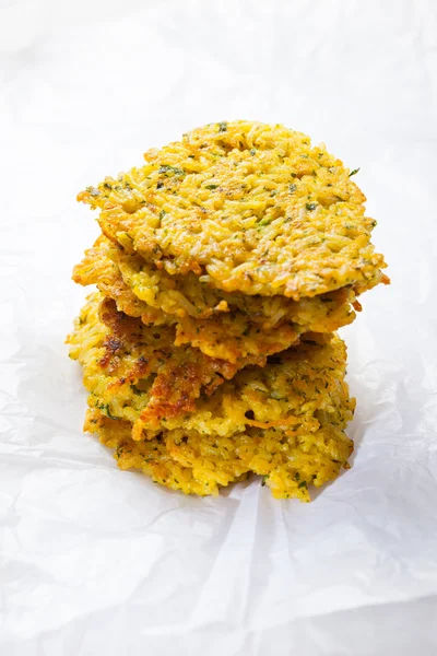 Rice pancakes with herbs — Stock Photo, Image