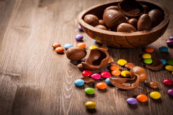 Fondo de chocolate de Pascua — Foto de Stock