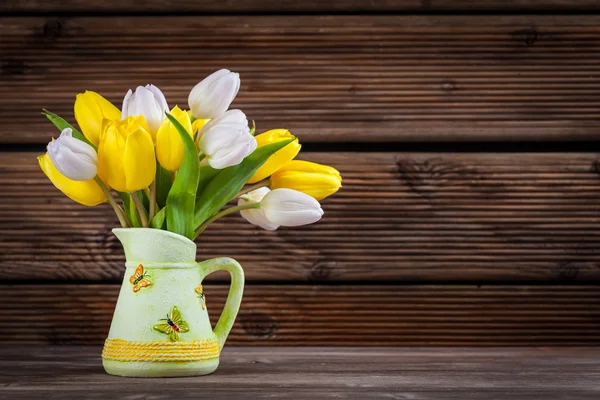 Fresh tulips from garden — Stock Photo, Image