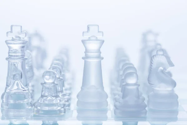 Шахматы Король Пешки Рыцарь Выиграть Концепцию Стратегия Игры Игры — стоковое фото