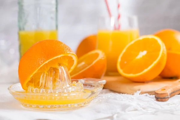 Freshly Pressed Juice Squeezer Healthy Breakfast — Stock Photo, Image