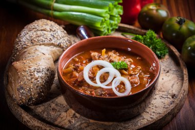 Hearty goulash soup  clipart