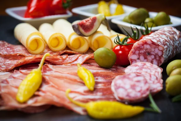 Apetizers and antipasti — Stock Photo, Image