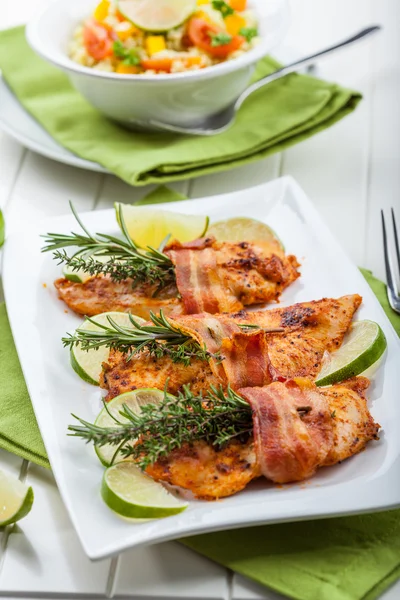 Chicken breast with herbs — Stock Photo, Image