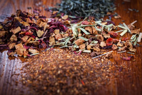 Assortment of dry tea — Stock Photo, Image