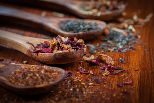 Assortment of dry tea — Stock Photo, Image