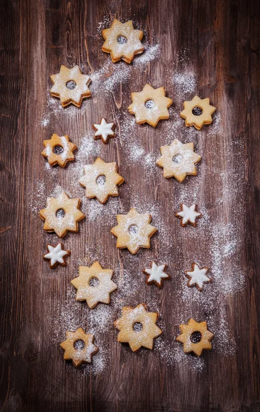 Homemade cookies in star shape — Stock Photo, Image