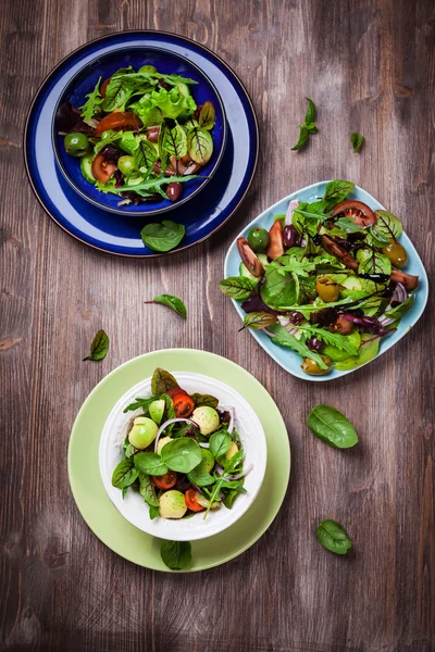 Mixed low calorie salads — Stockfoto