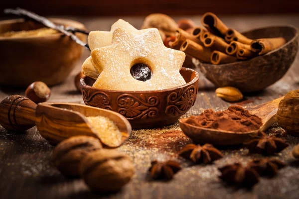 Baking ingredients and spices — Stock Photo, Image