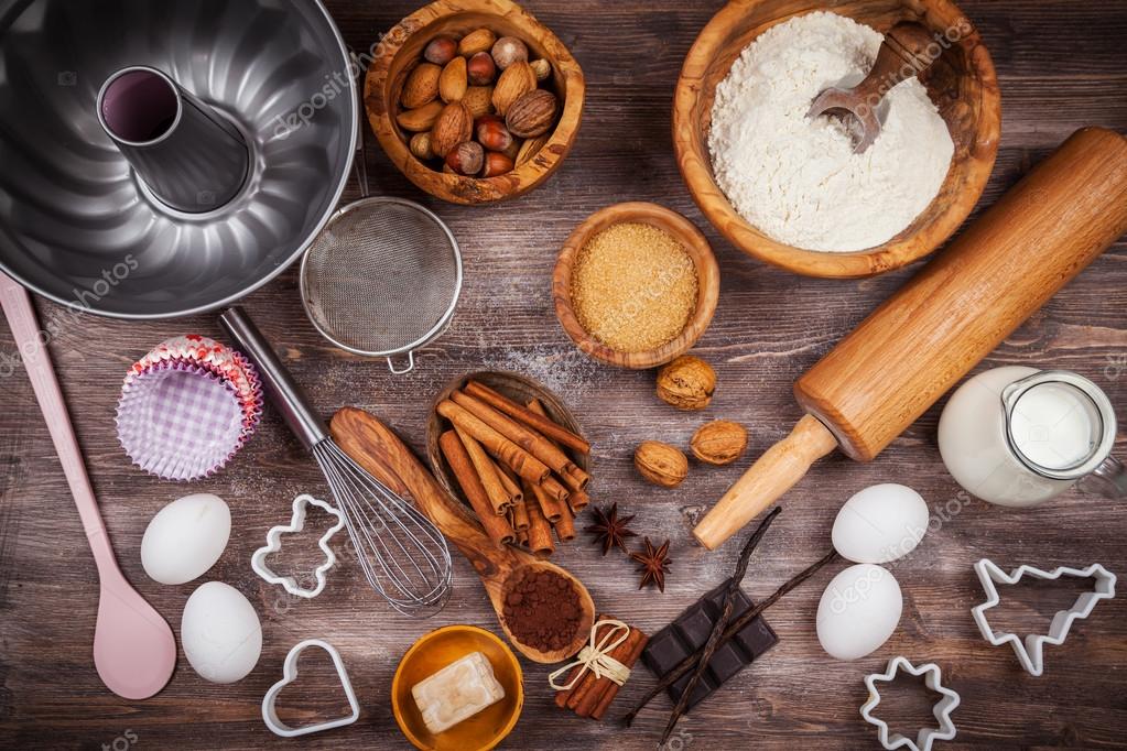 Baking utensils and ingredients Stock Photo by ©brebca 91405640