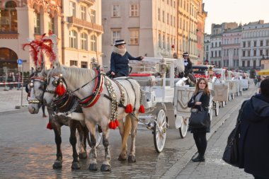 Cracow şehir cadde görünümü