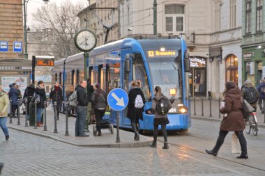 Cracow şehir cadde görünümü