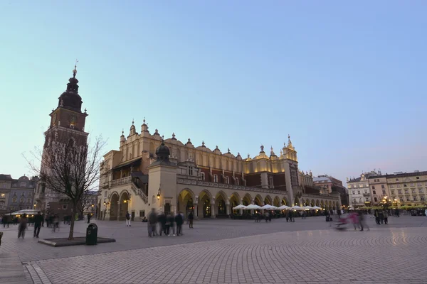 Cracovia città vista notturna — Foto Stock