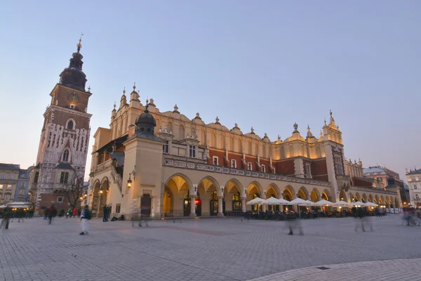 Cracovia città vista notturna — Foto Stock