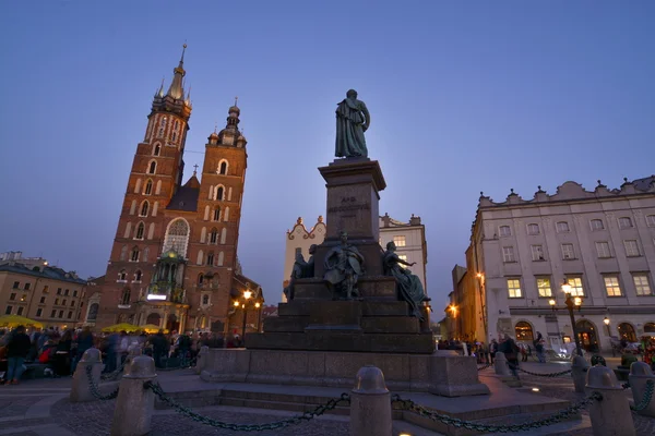 Cracow city night view — Stock Photo, Image