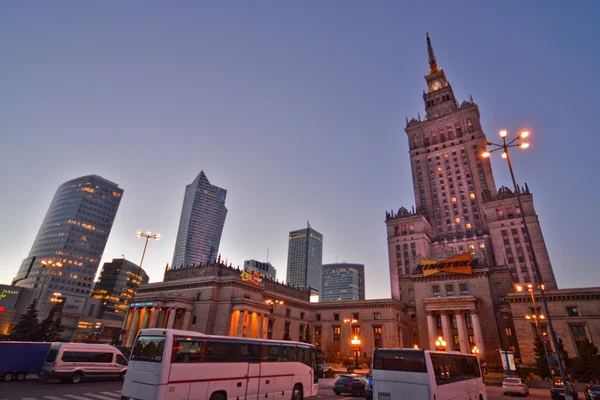 Warsaw night view — Stock Photo, Image