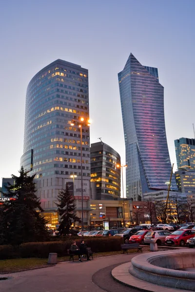 Warsaw night view — Stock Photo, Image