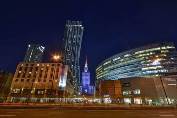 Warsaw night view — Stock Photo, Image