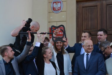 Öğrencilerin kutlamalarda Lublin 2016