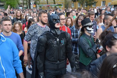 Öğrencilerin kutlamalarda Lublin 2016