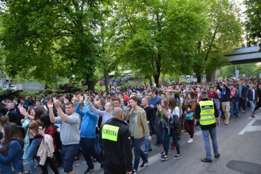 Öğrencilerin kutlamalarda Lublin 2016