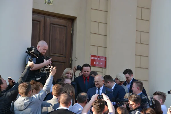 Öğrencilerin kutlamalarda Lublin 2016