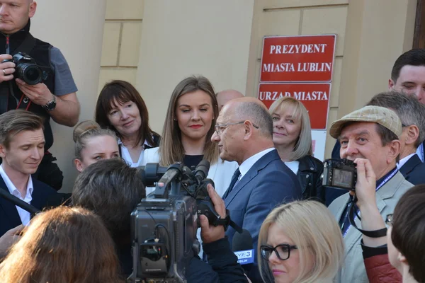 Öğrencilerin kutlamalarda Lublin 2016