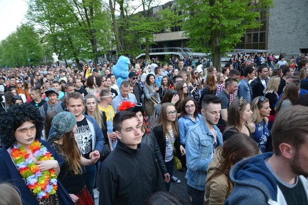 Desfile de estudantes 2016 em Lublin — Fotografia de Stock