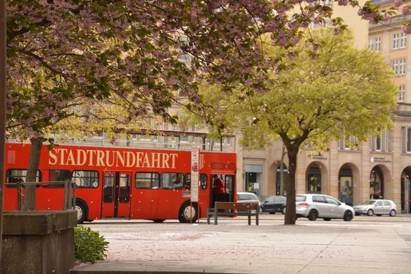 Ruas e edifícios de Dresden vista — Fotografia de Stock