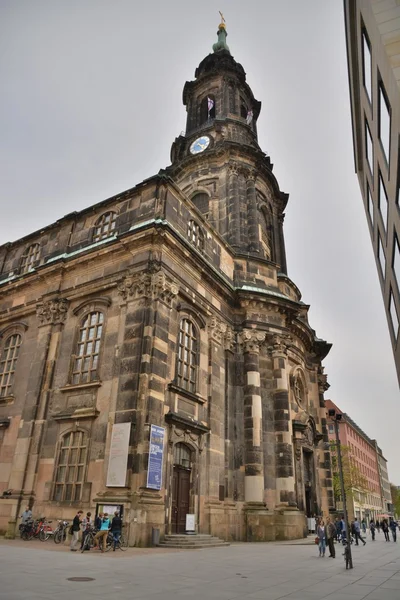 Dresden sokaklar ve Binalar görünümü — Stok fotoğraf