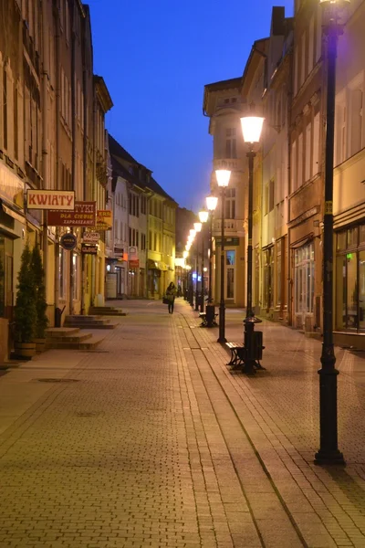 Widok miasta Żary w nocy — Zdjęcie stockowe