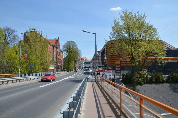 Gorlitz şehir cadde görünümü — Stok fotoğraf