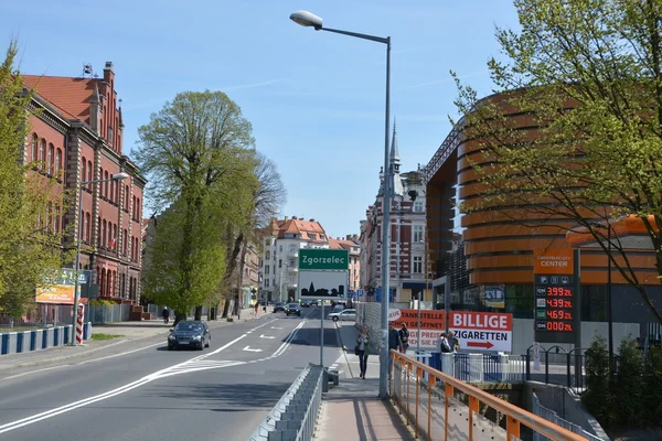 Gorlitz şehir cadde görünümü — Stok fotoğraf
