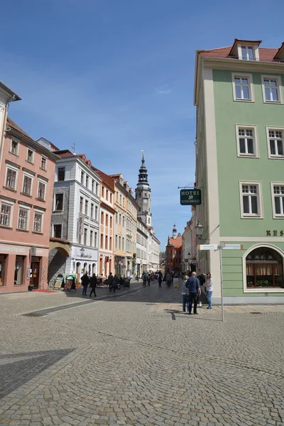 Widok ulicy miasta Görlitz — Zdjęcie stockowe