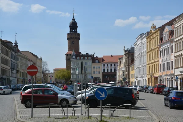 Widok ulicy miasta Görlitz — Zdjęcie stockowe