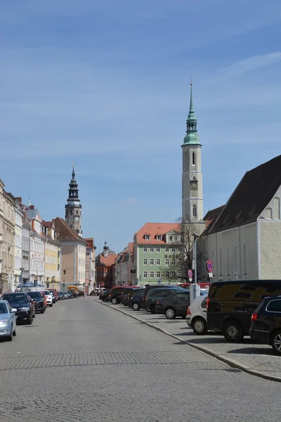 Widok ulicy miasta Görlitz — Zdjęcie stockowe