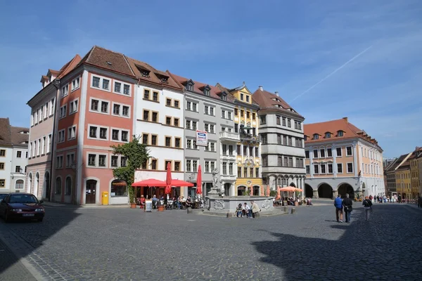 Gorlitz cidade vista de rua — Fotografia de Stock