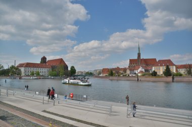 Wroclaw şehir cadde görünümü