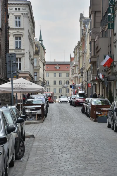 Wroclaw ciudad vista a la calle —  Fotos de Stock