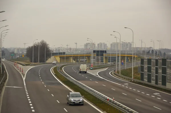 S17 na żużlu w pobliżu Lublin, Polska — Zdjęcie stockowe