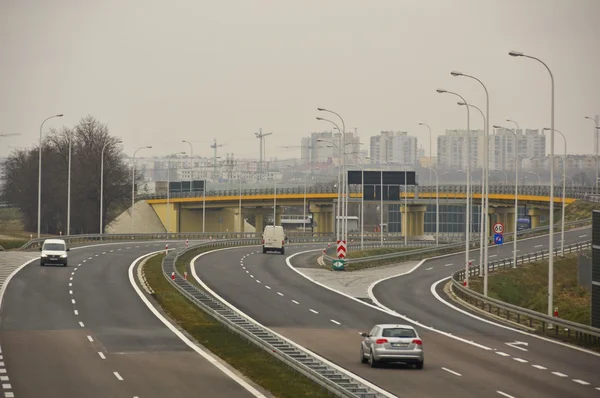 S17 na żużlu w pobliżu Lublin, Polska — Zdjęcie stockowe