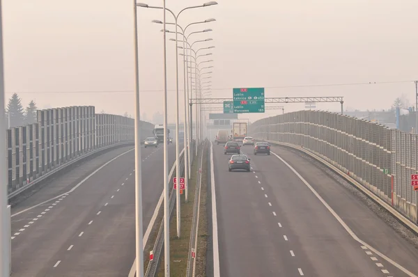 S17 na żużlu w pobliżu Lublin, Polska — Zdjęcie stockowe