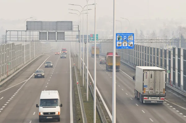 Autostrada S17 vicino a Lublino, Polonia — Foto Stock