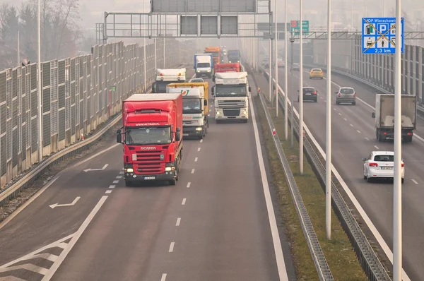 S17 na żużlu w pobliżu Lublin, Polska — Zdjęcie stockowe